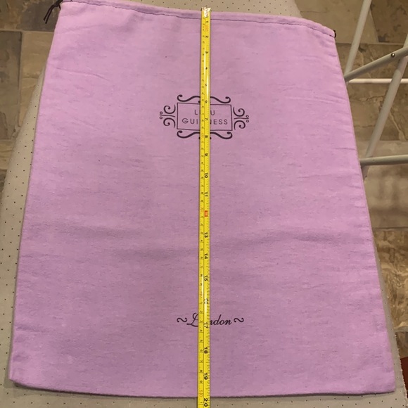 LULU GUINNESS  AUTHENTIC LILAC DUSTER BAG FOR PURSE OR SHOES -DRAWSTRING CLOSURE - Picture 6 of 6